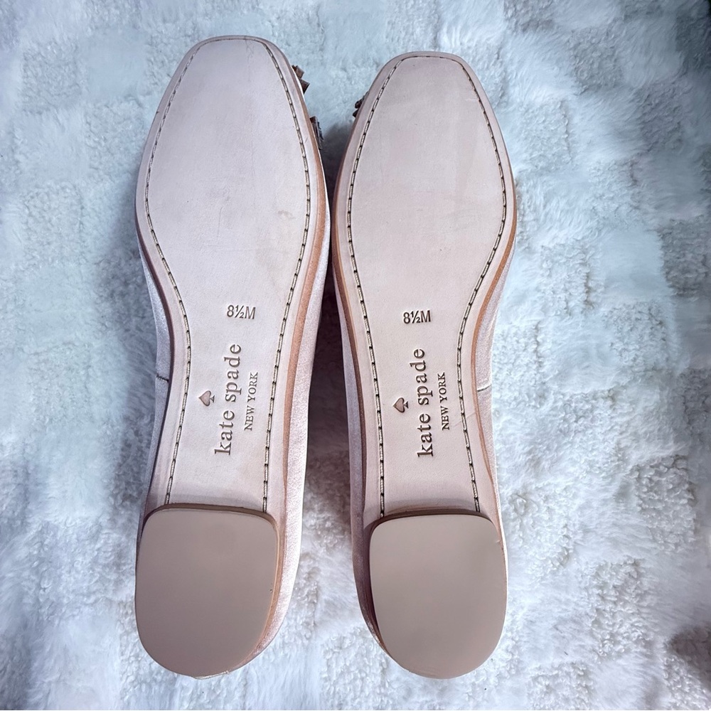 Kate spade - New Elegant Pink Ballet Flats with Rhinestone Bow. - Picture 5 of 10